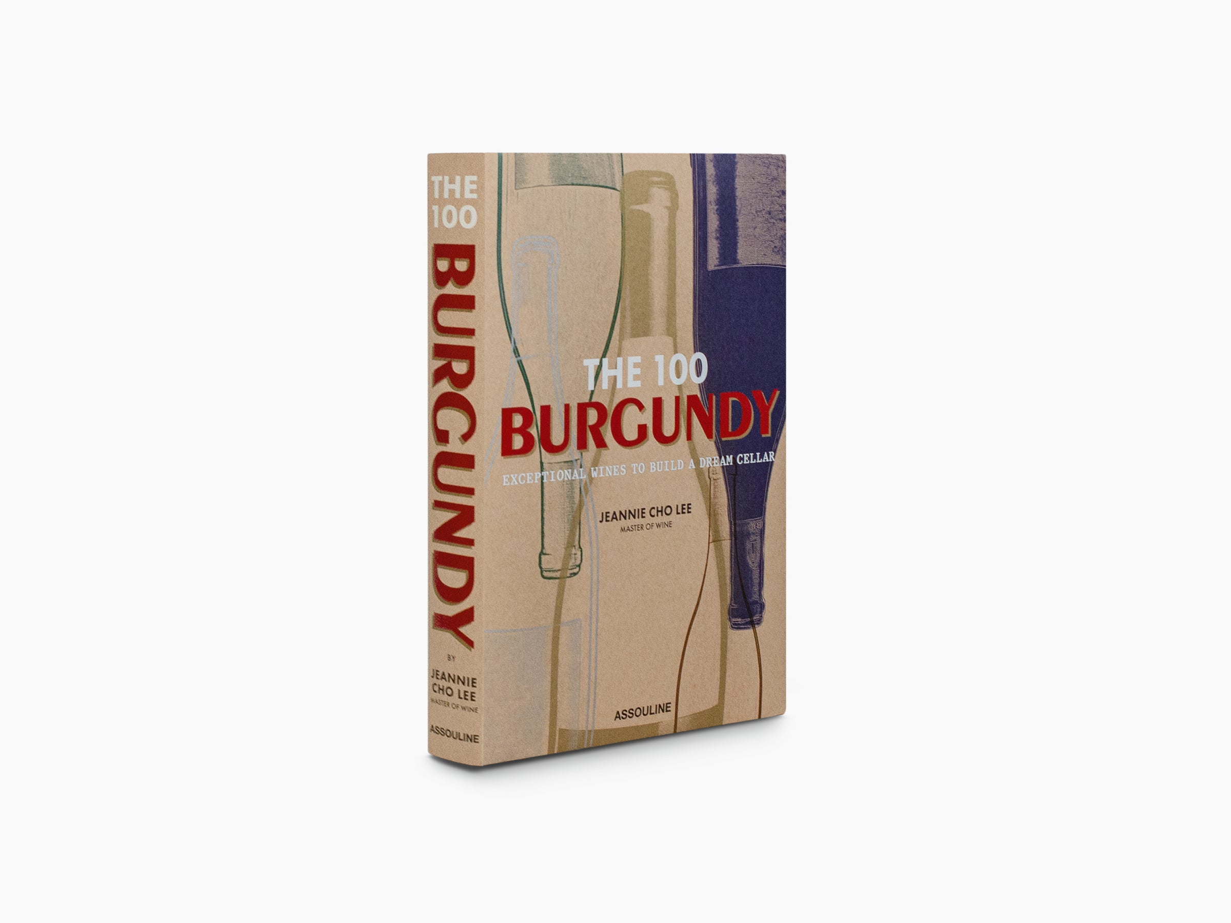 The 100 Burgundy book shown from the side with a vertical spine and illustrated front cover.