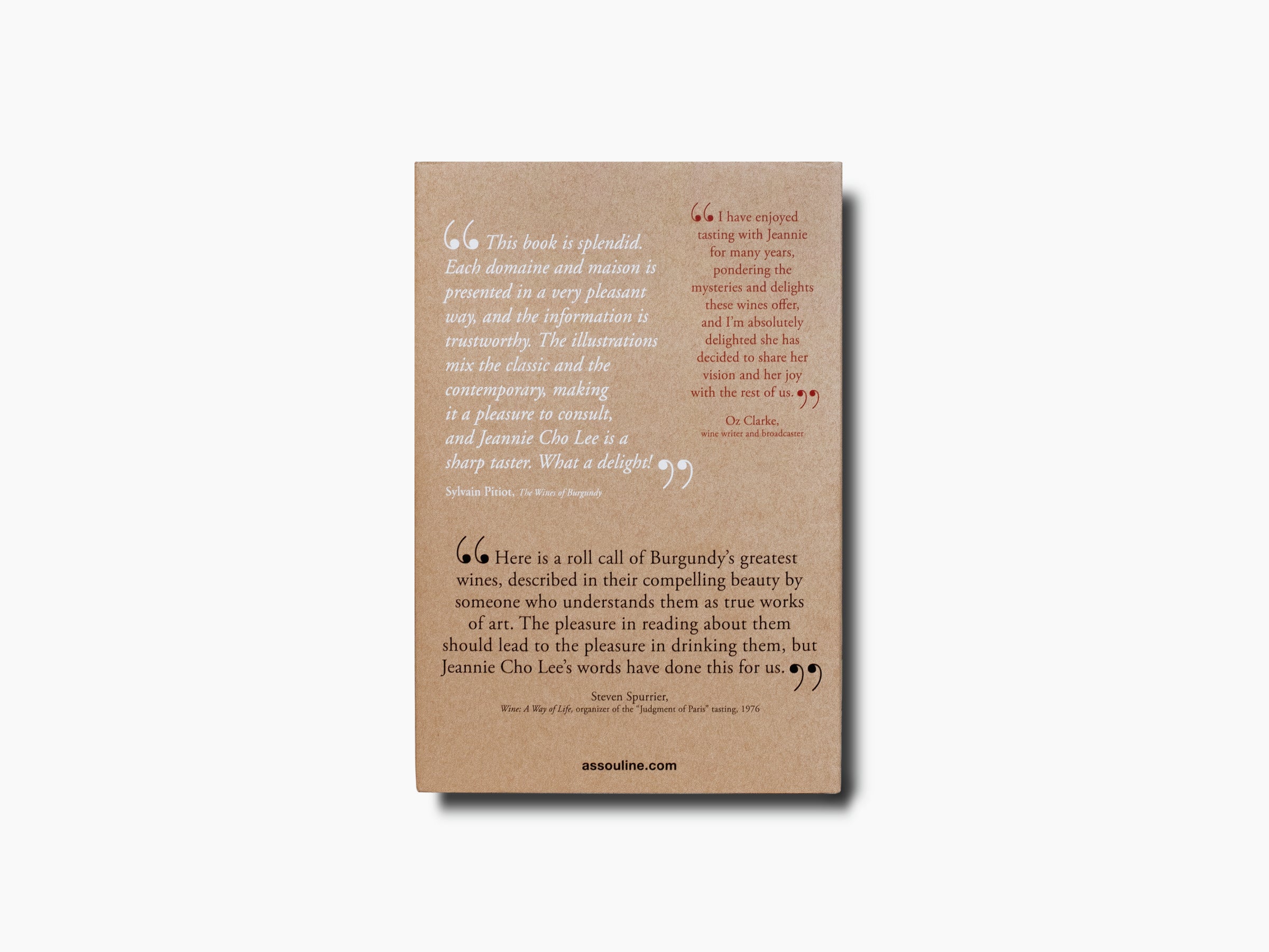 Brown kraft book cover with white quotation text and a seal; assouline.com at the bottom.