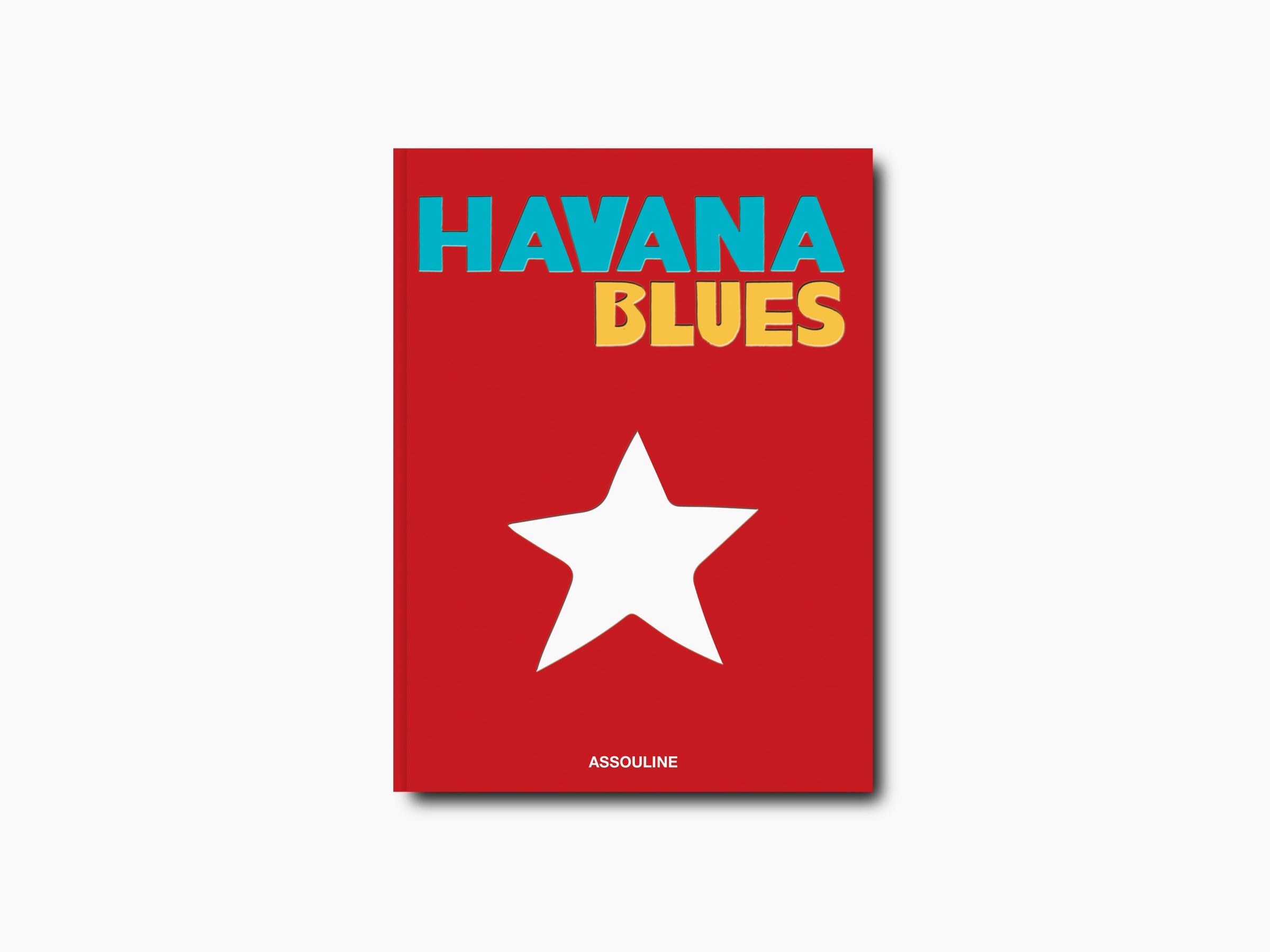 Havana Blues book cover in red with blue HAVANA and yellow BLUES beside a white star.