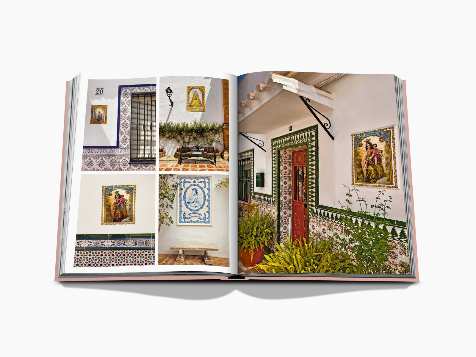 Open Marbella Sol spread featuring tiled Andalusian walls and a decorative doorway with lush plants