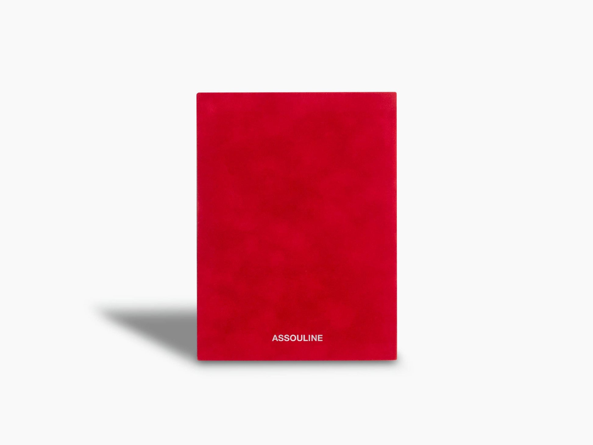 Red suede Provocations notebook with silver-foil branding at the bottom.