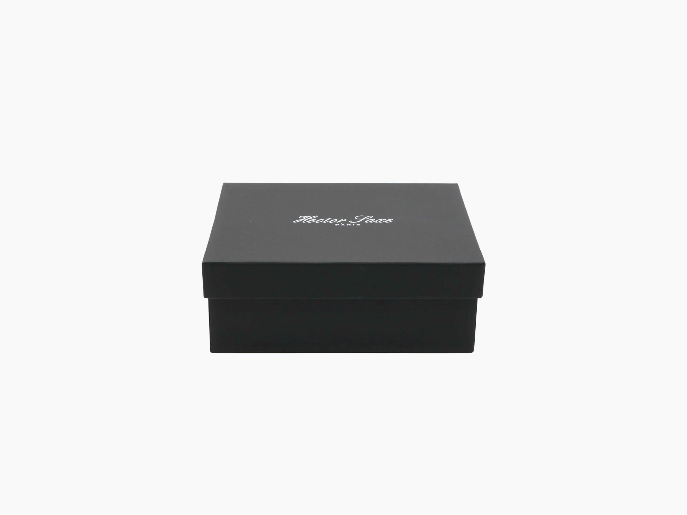 Closed black buffalo leather card box from Ceramic Collection Buffalo Cremisi