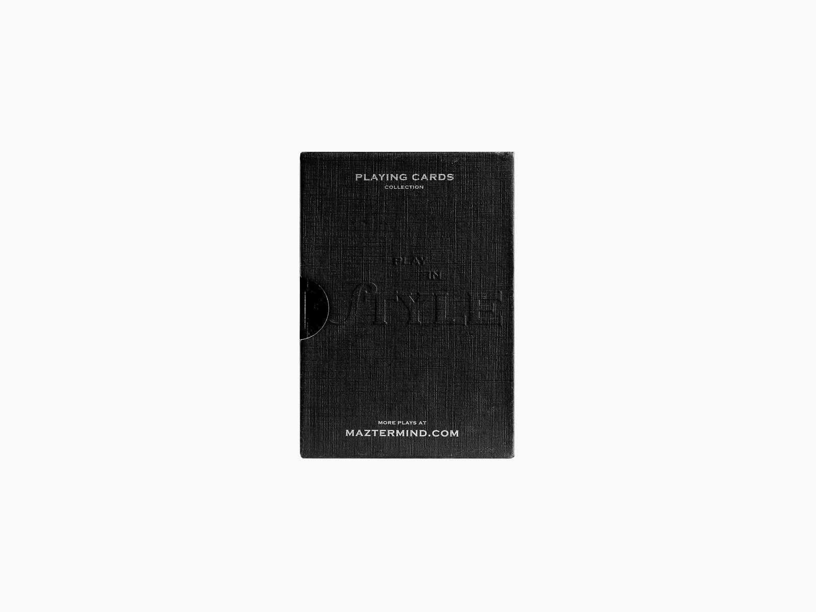 Black textured Animal Kingdom Playing Cards box with embossed title.