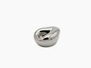 Vessel Small Mercury Silver chrome glass with mirrored finish reflecting surroundings