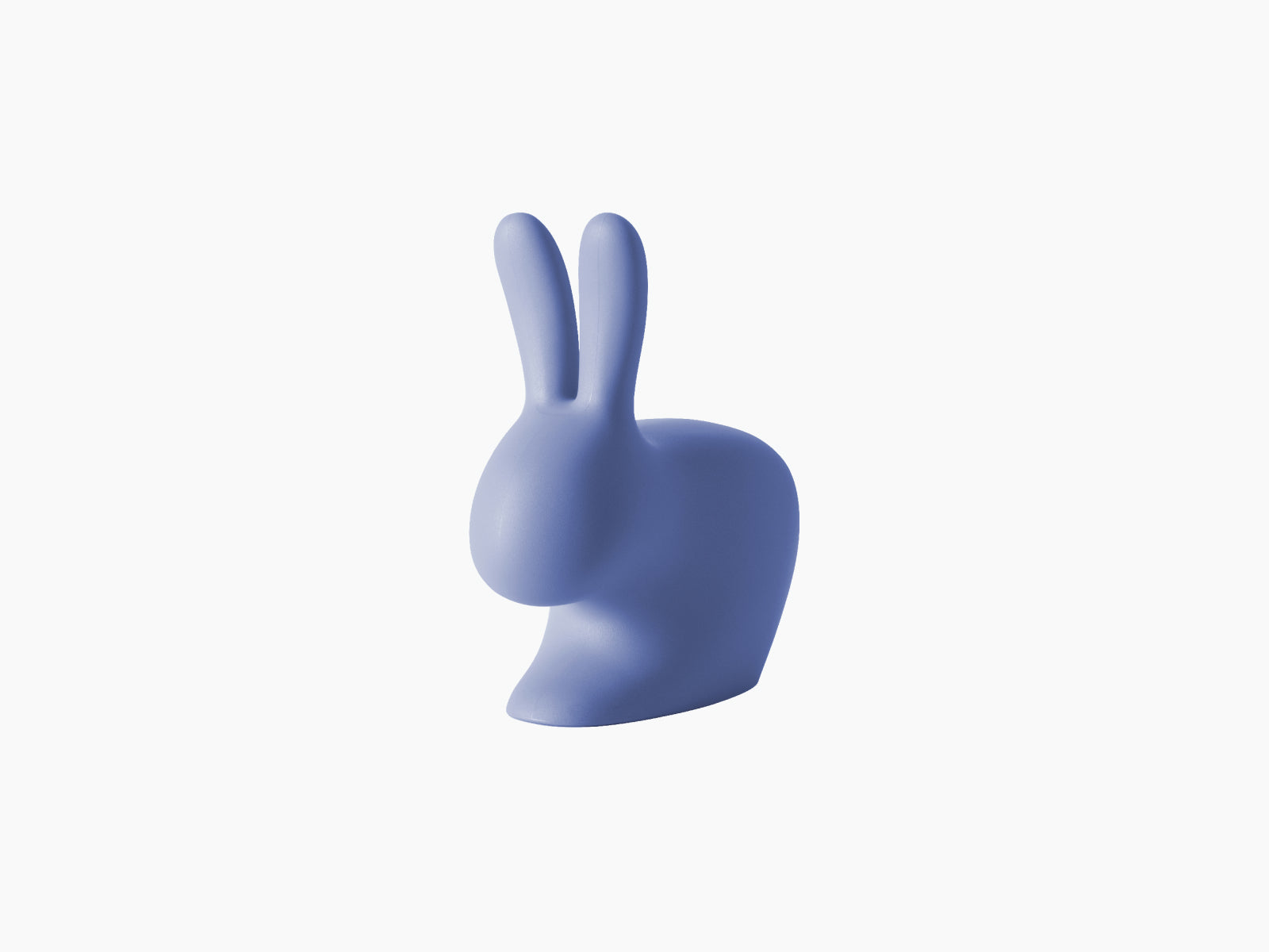 Baby Rabbit Chair in light blue with smooth curves and bunny ears for kids.