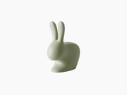 Baby Rabbit Chair in balsam green with smooth curves and bunny ears for kids.
