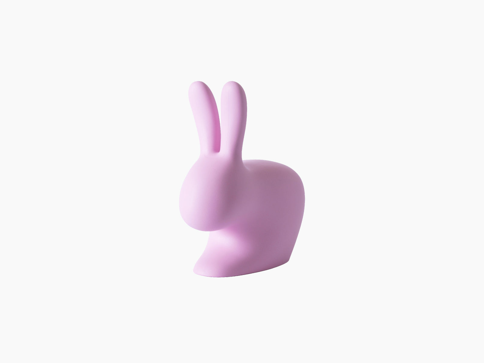Baby Rabbit Chair in pink with smooth curves and bunny ears for kids.