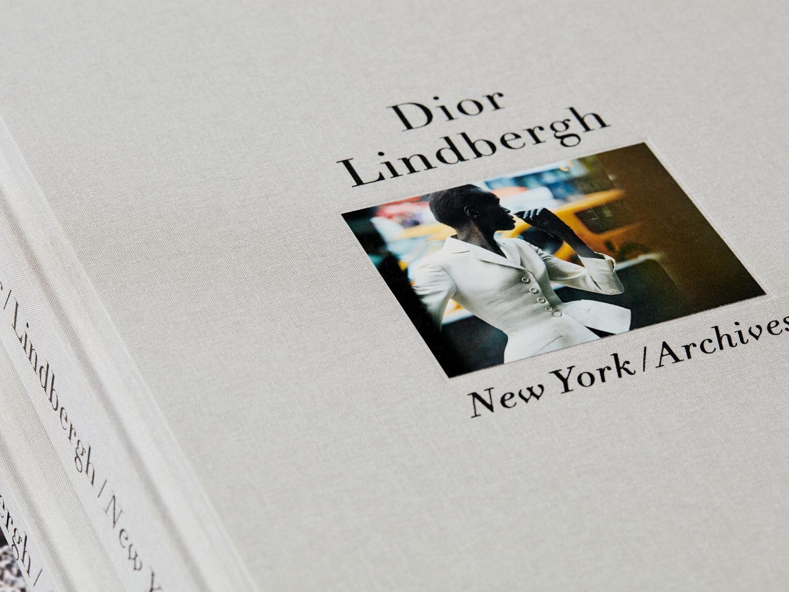 Close-up of the Dior Lindbergh New York Archives cover showing the small photo and elegant typography