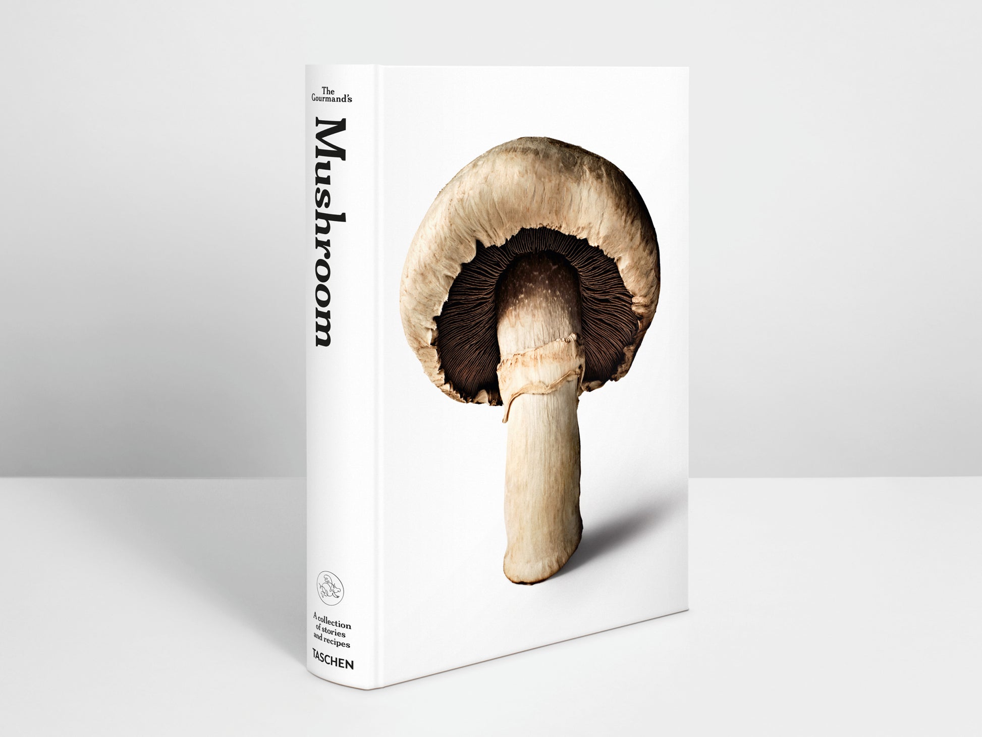 The Gourmand's Mushroom book cover with a large mushroom against a white background