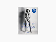 Helmut Newton SUMO edition cover displaying a full length nude photograph and blue HELMUT NEWTON typography.